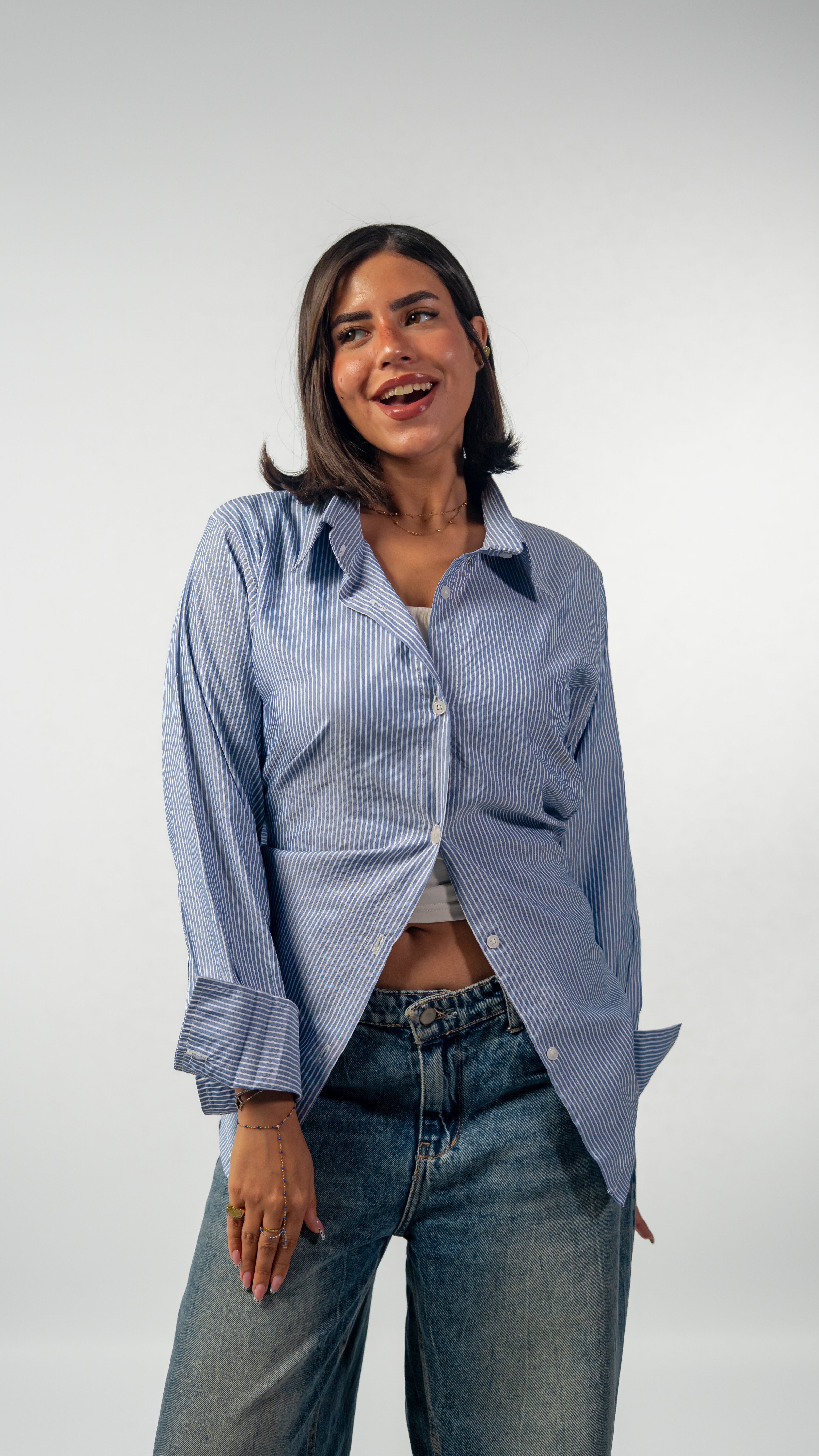 Blue Pinstripe Shirt – Uswah