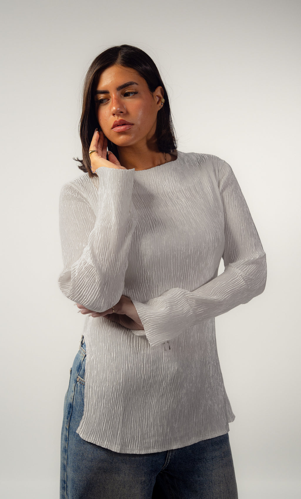 Wave Blouse - White