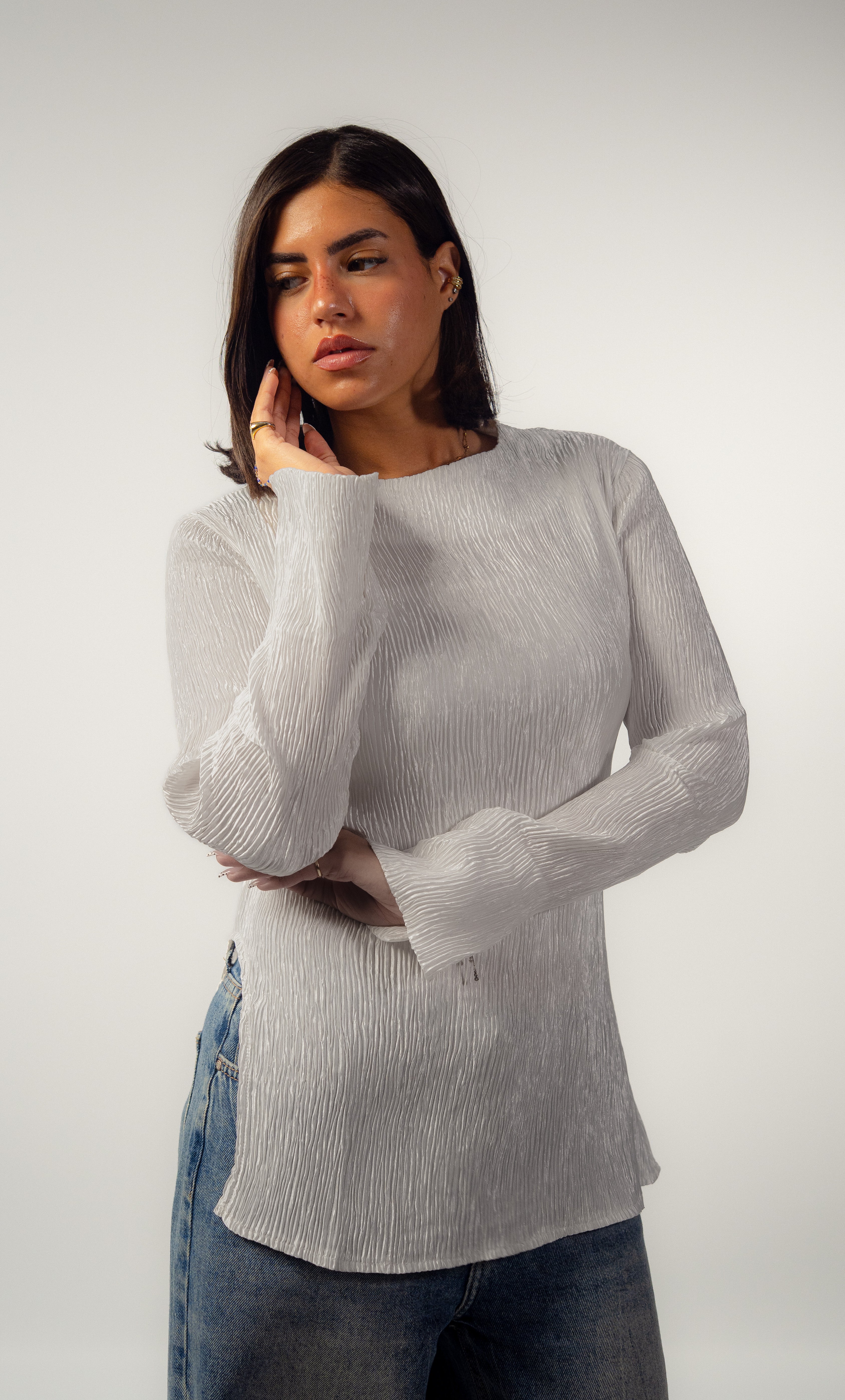 Wave Blouse - White