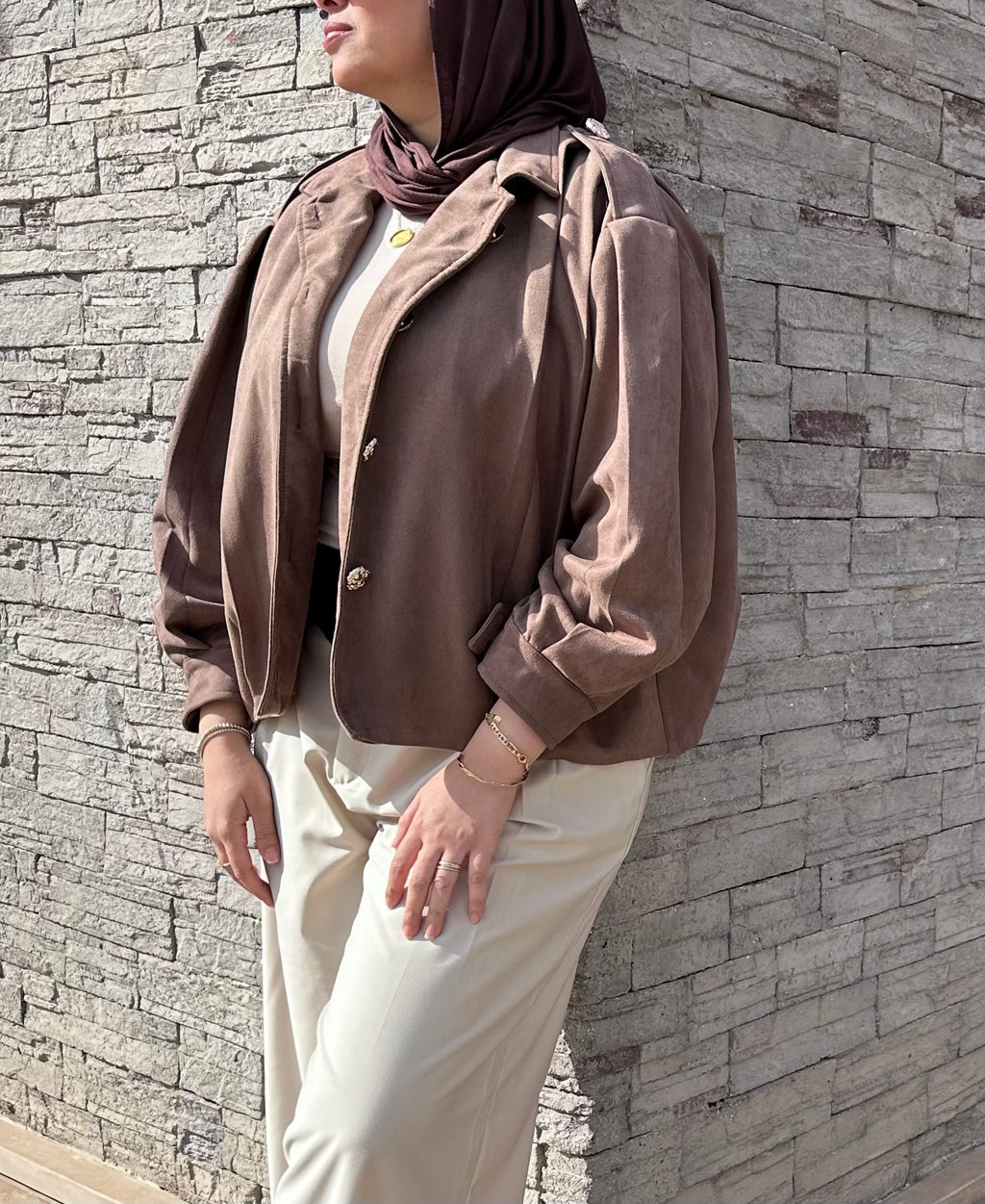 Everyday Suede Jacket - Brown