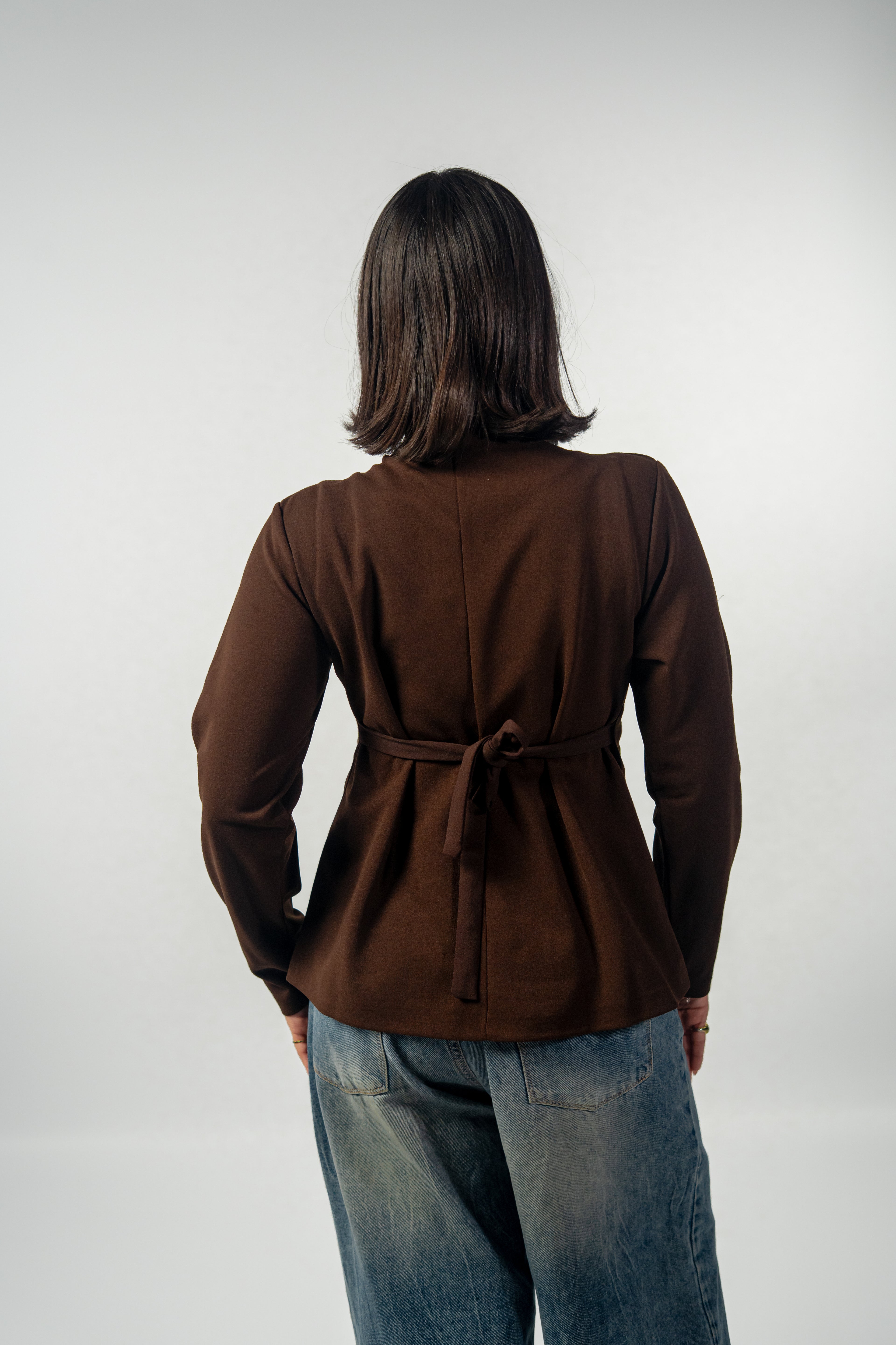 Noir Button Blouse - Brown