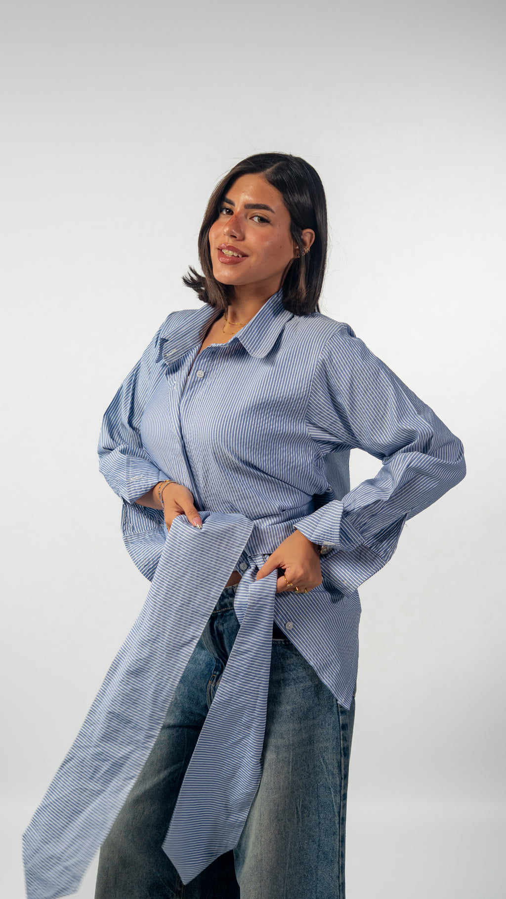 Blue Pinstripe Shirt