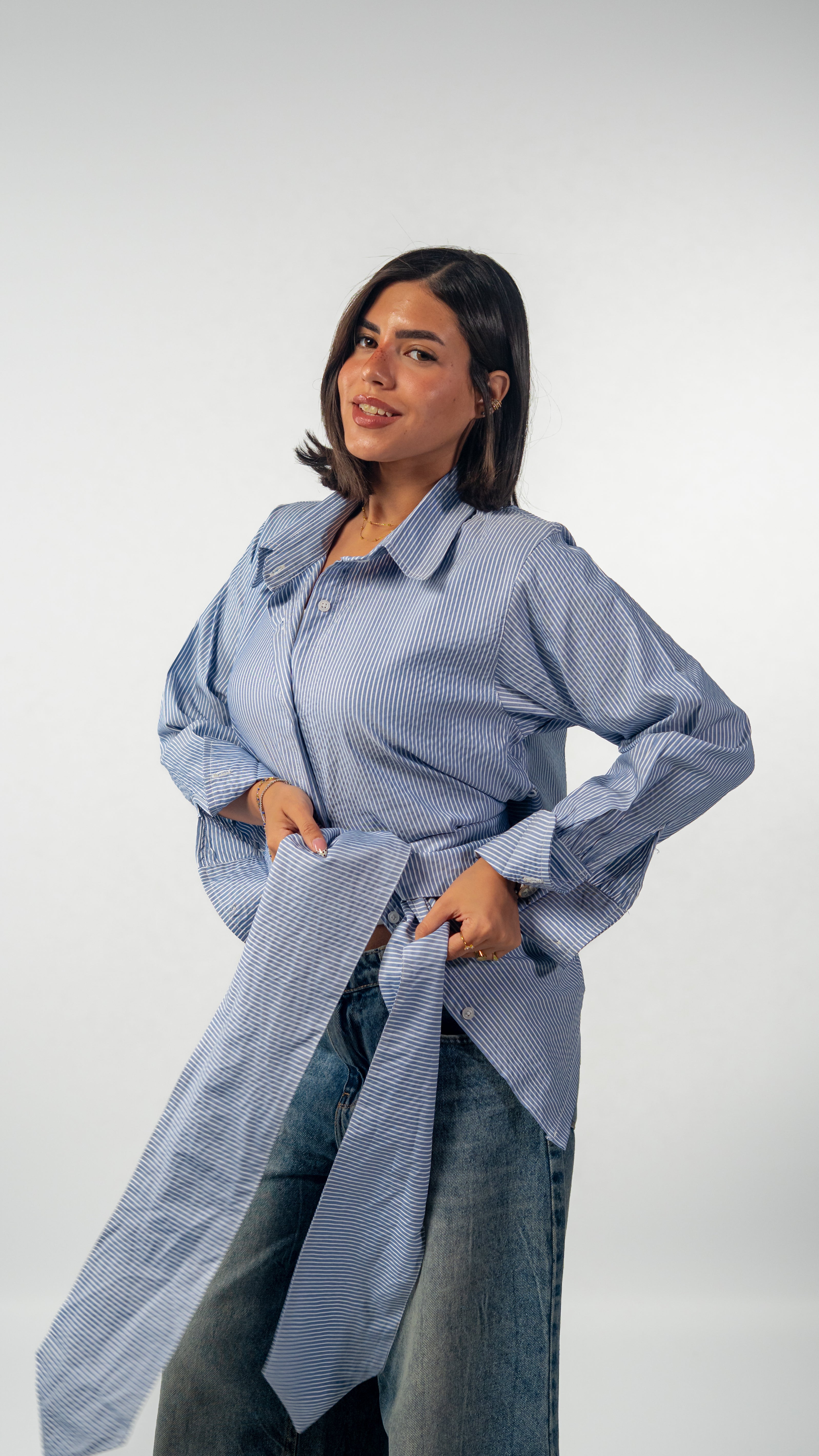 Blue Pinstripe Shirt
