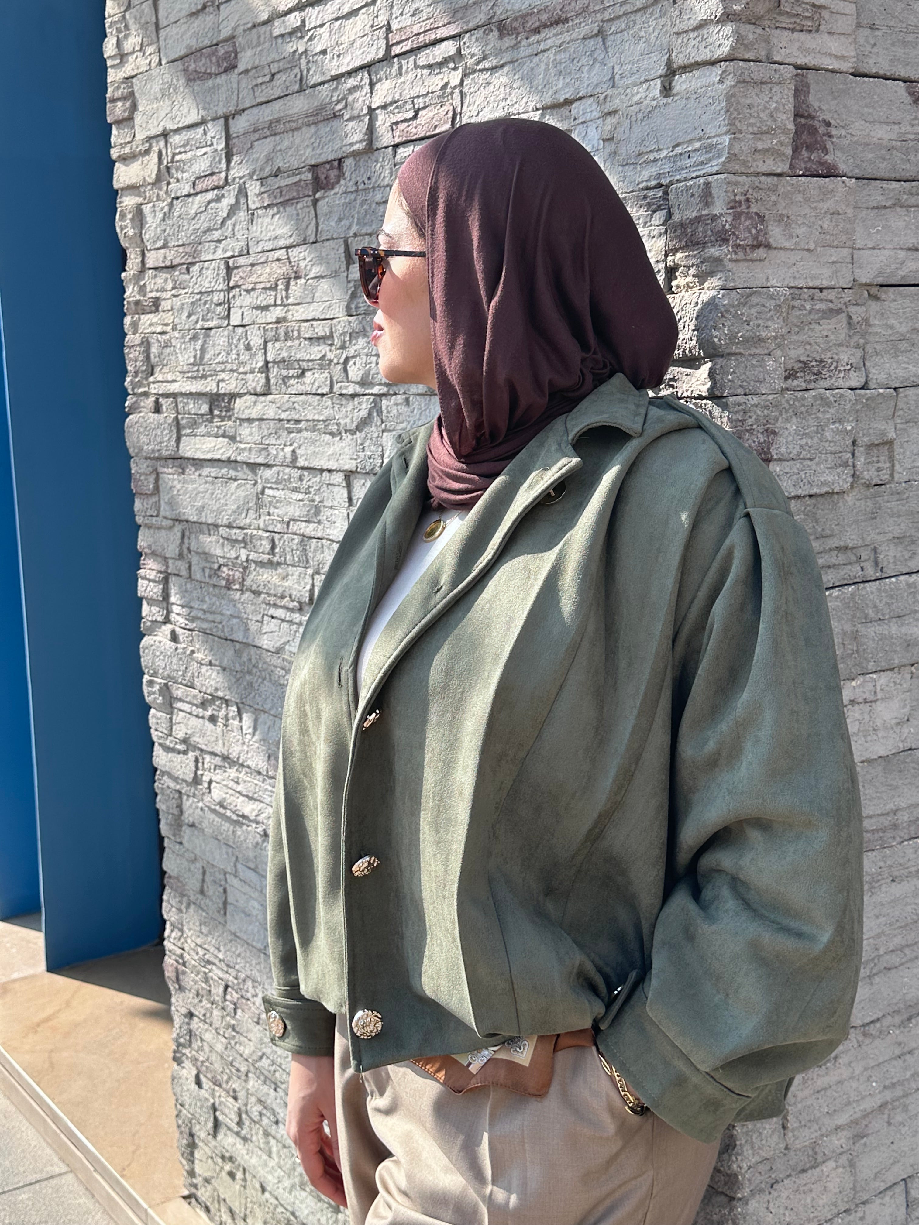 Everyday Suede Jacket - Olive