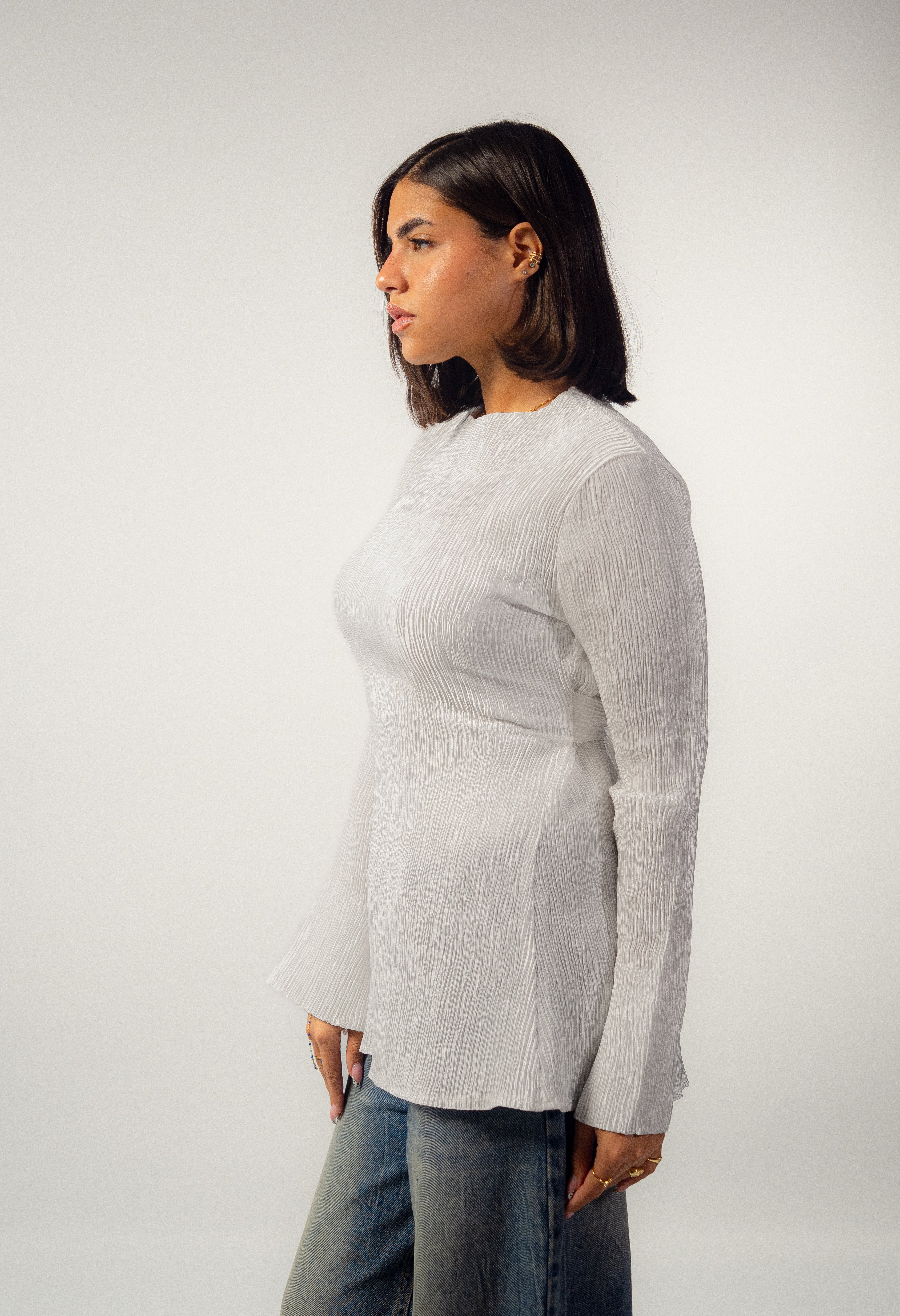 Wave Blouse - White