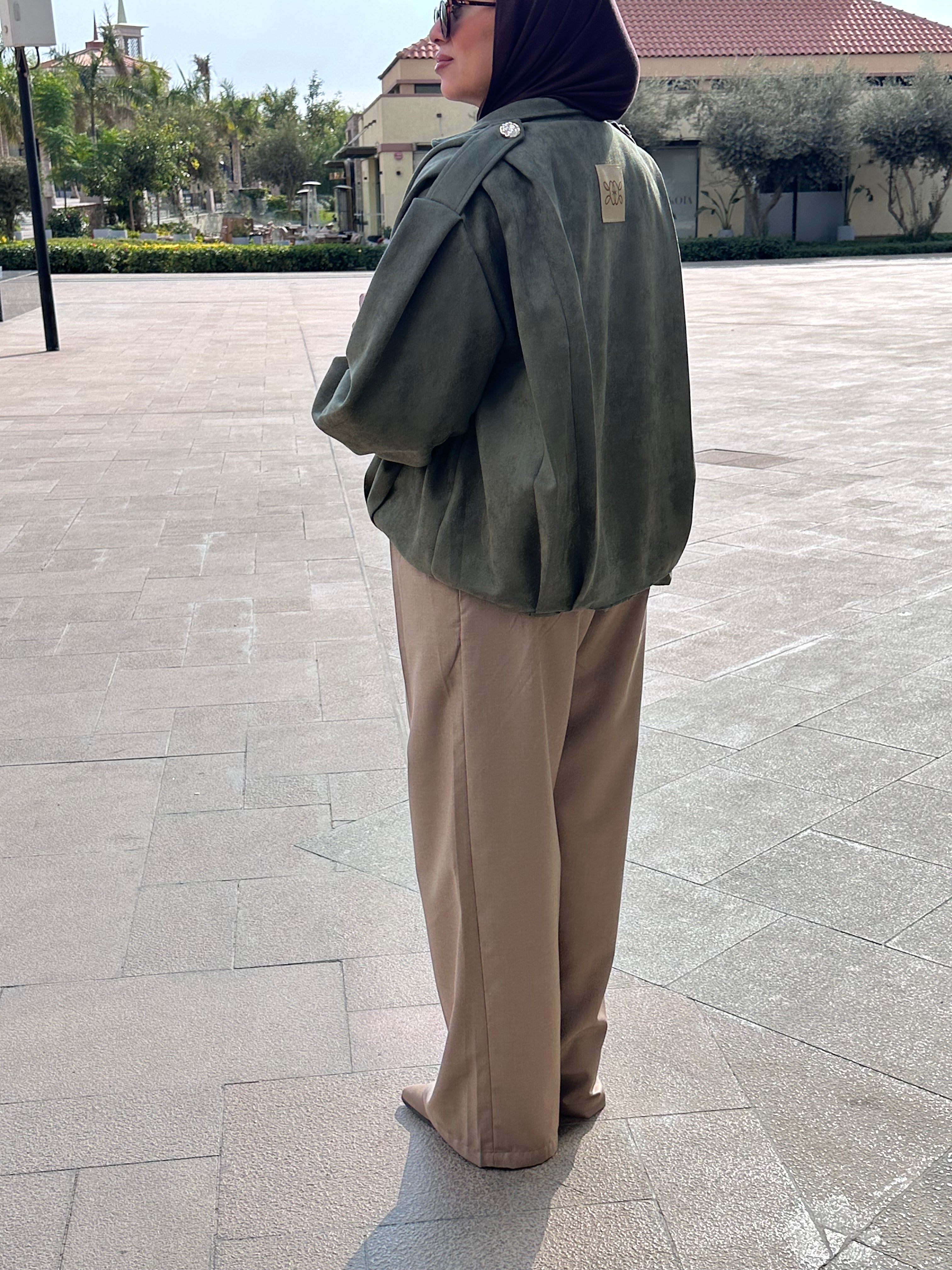 Everyday Suede Jacket - Olive