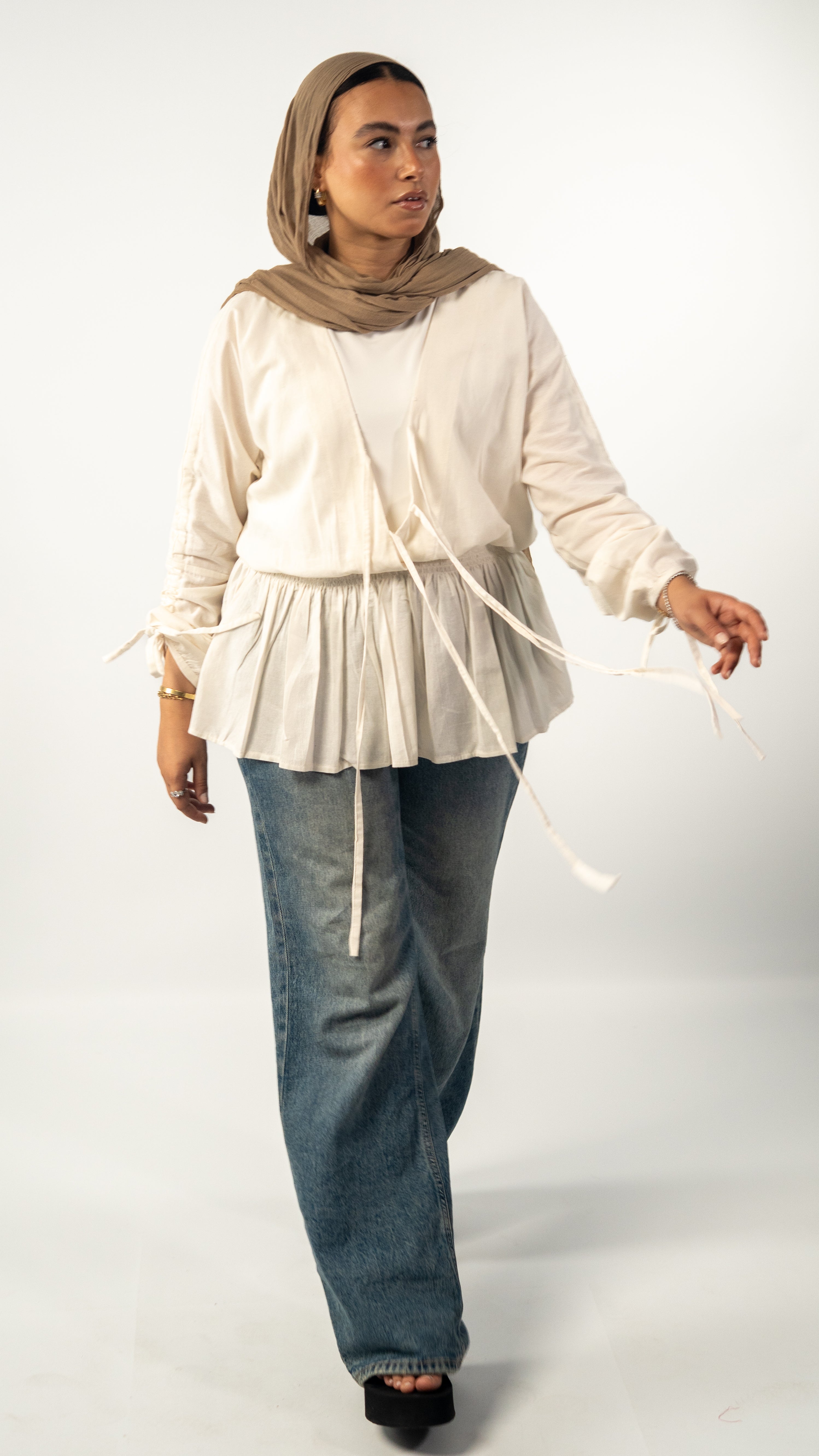 Linen Charm Blouse - White