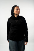 Noir Button Blouse - Black