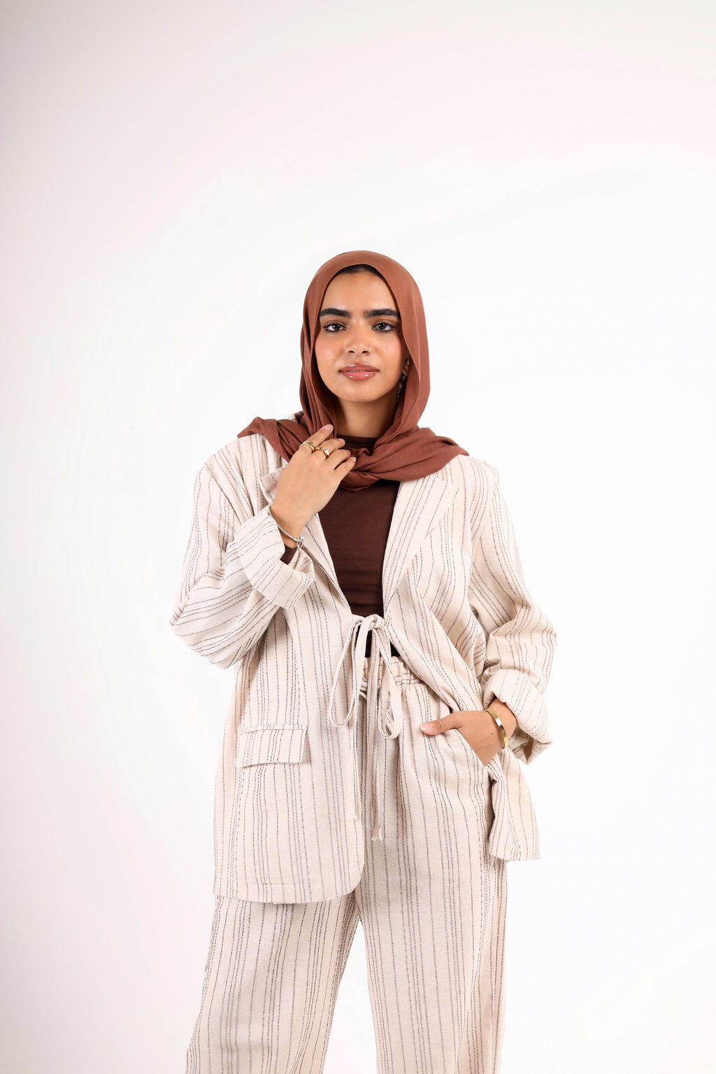 Soft Beige Linen Set