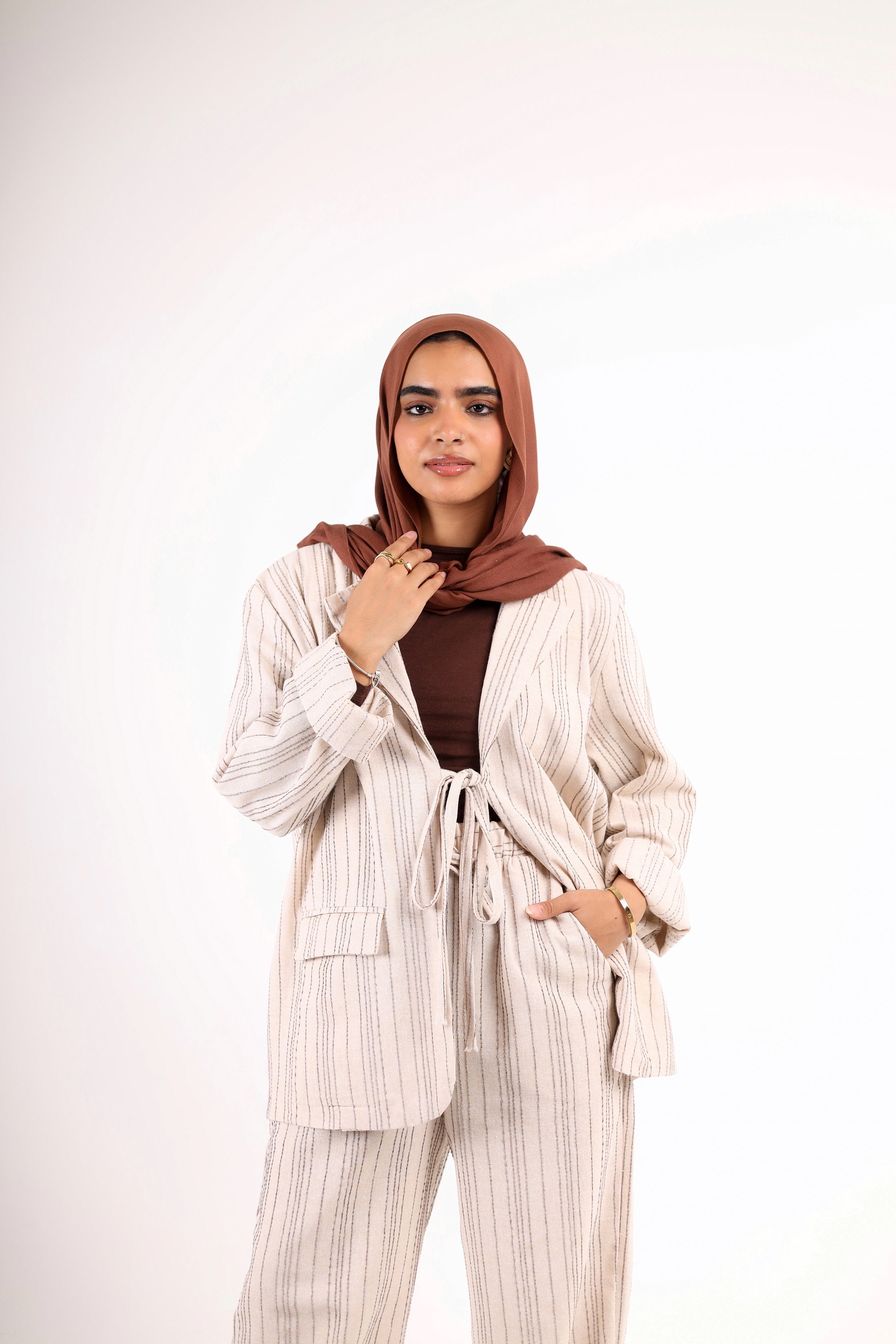 Soft Beige Linen Set