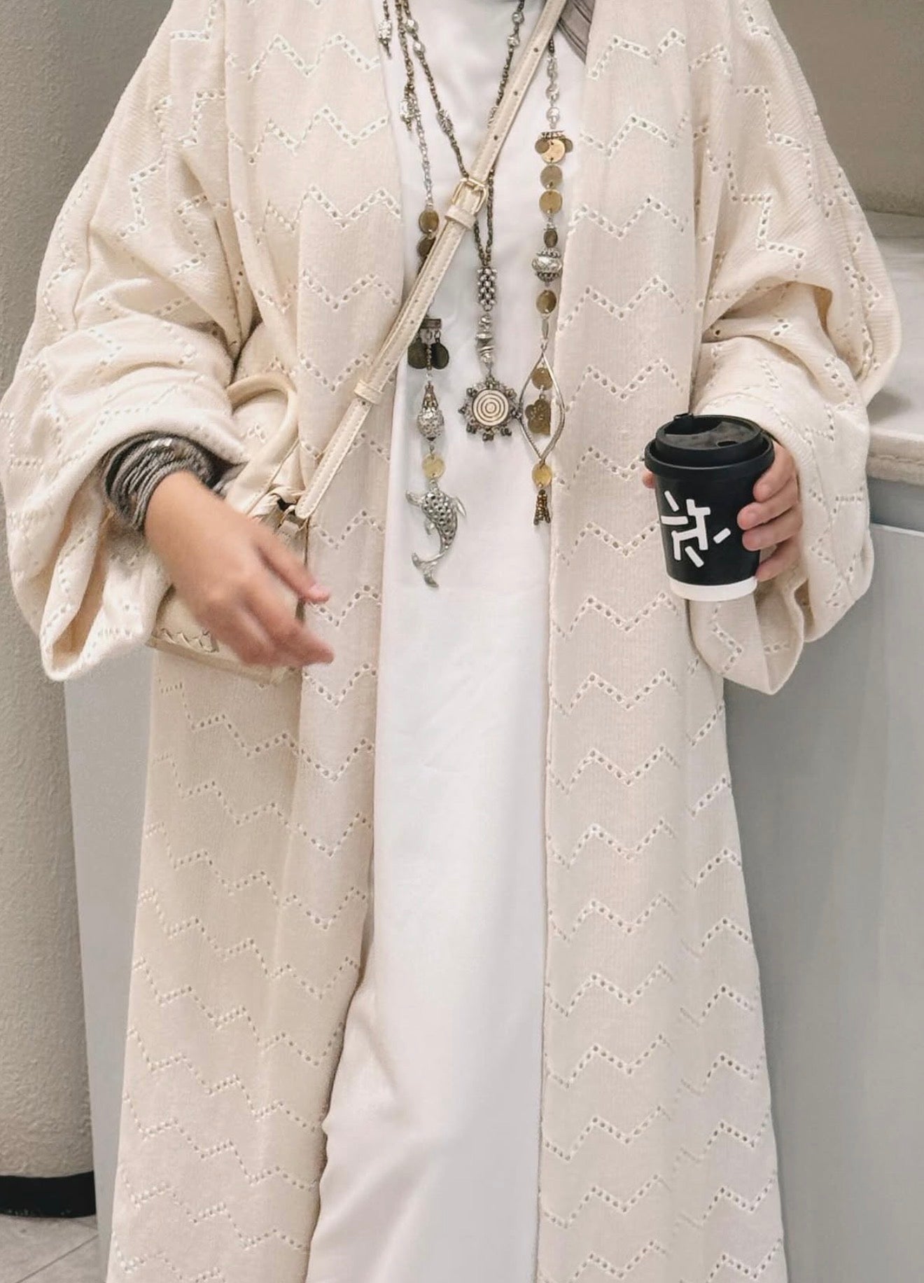 Crochet Cardigan - Soft Beige