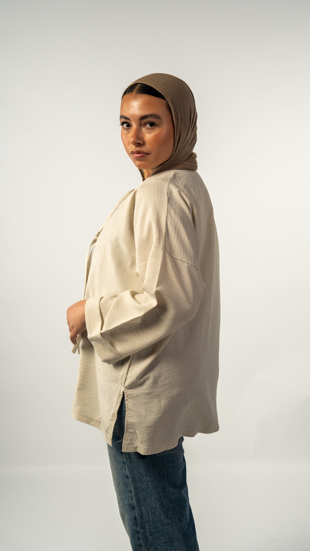 Zenya Kimono Blouse - Beige