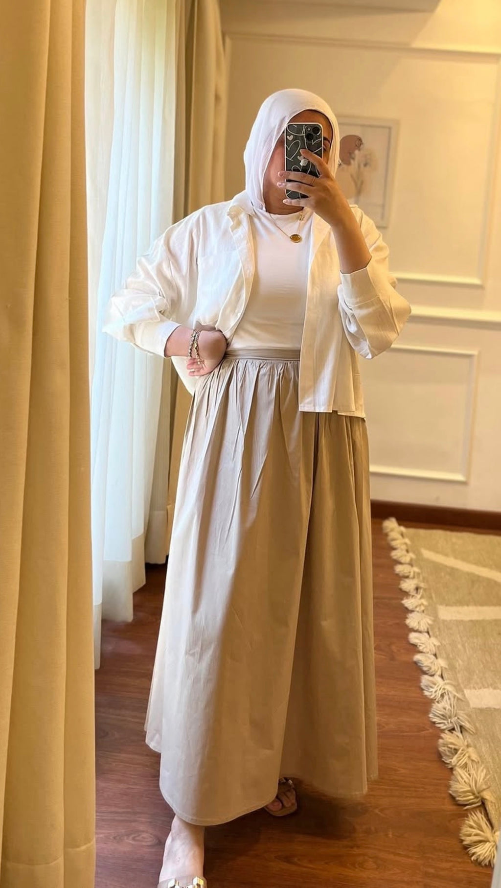 Flowy Skirt - Beige