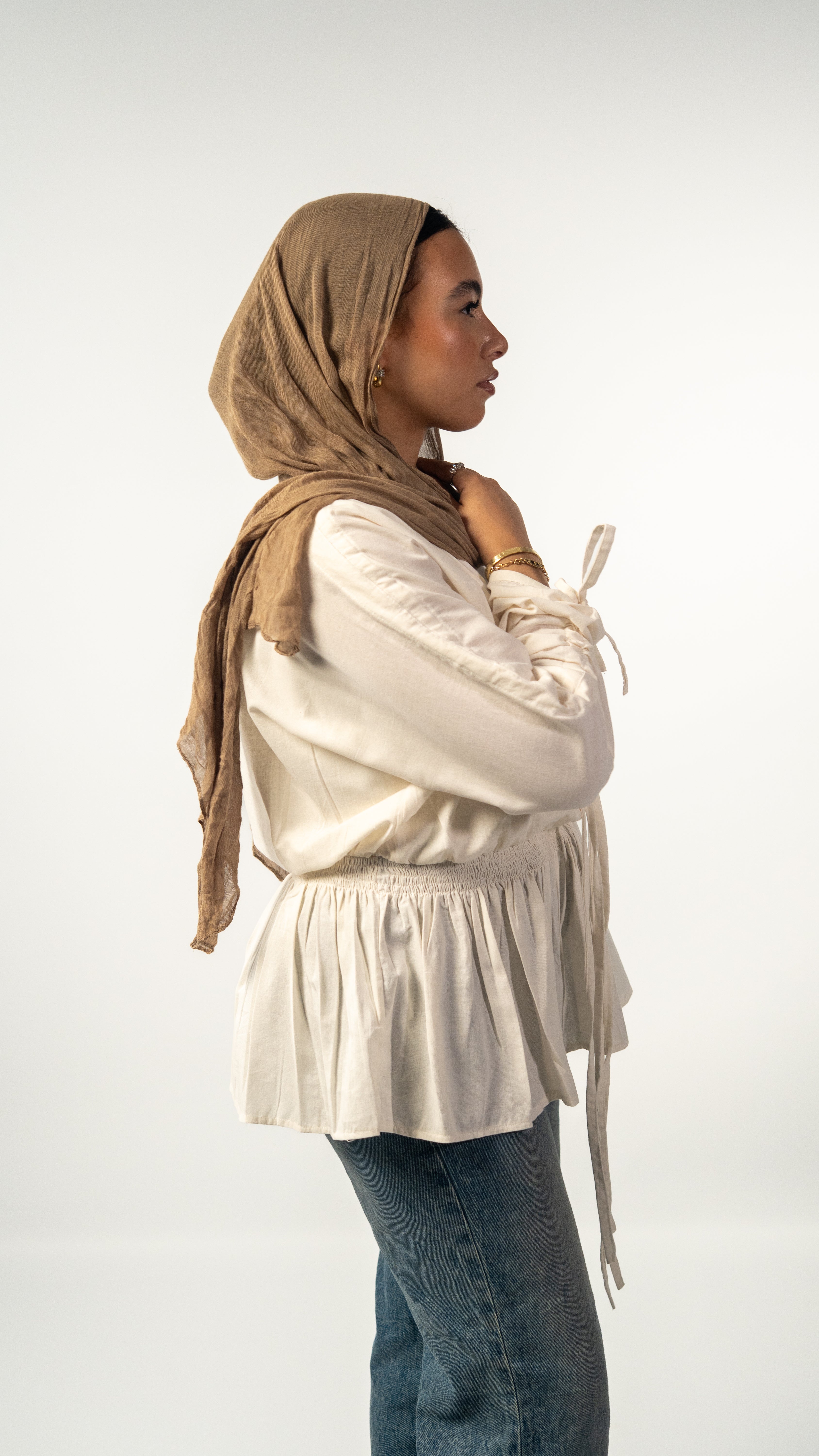 Linen Charm Blouse - White