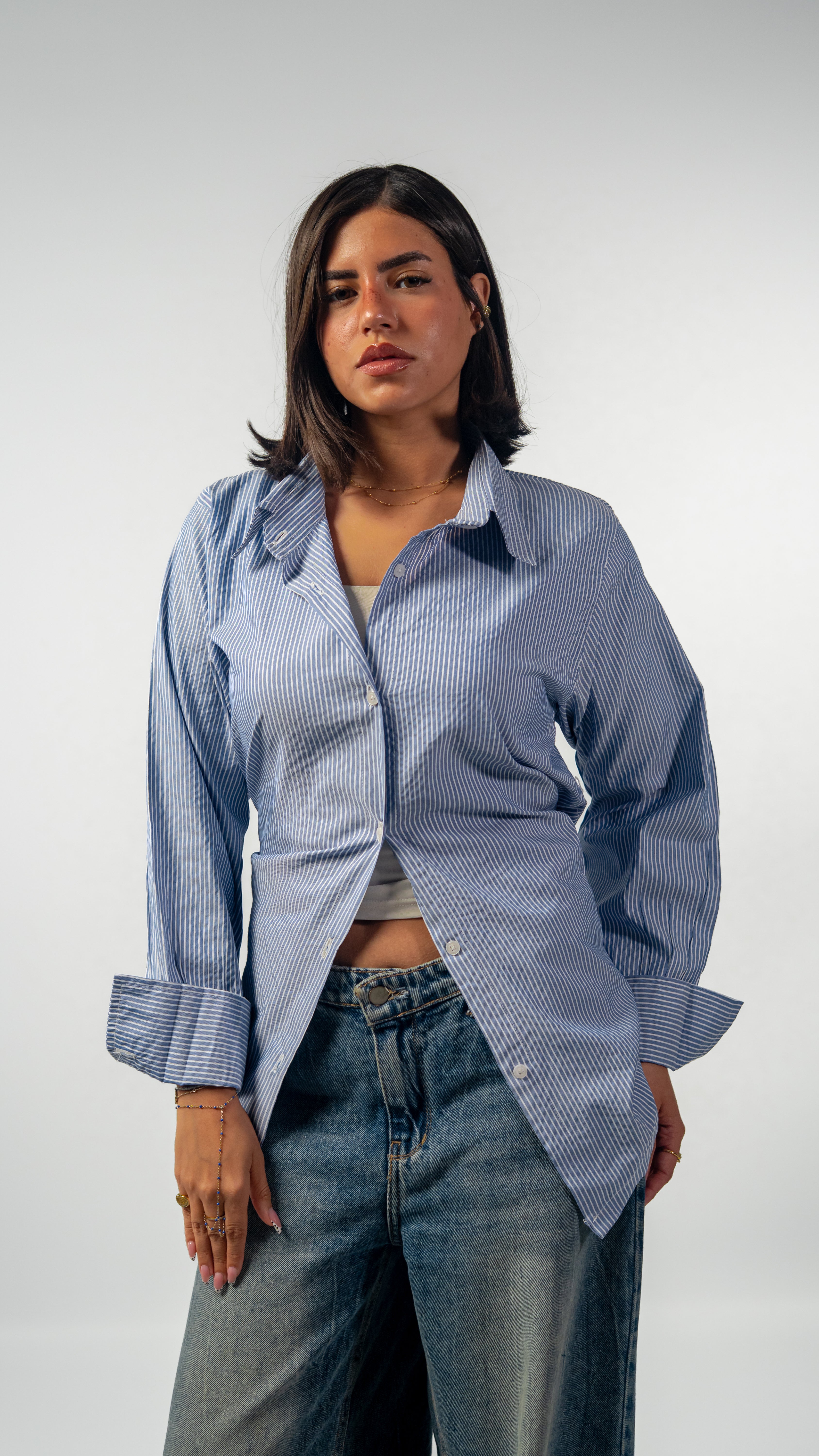 Blue Pinstripe Shirt