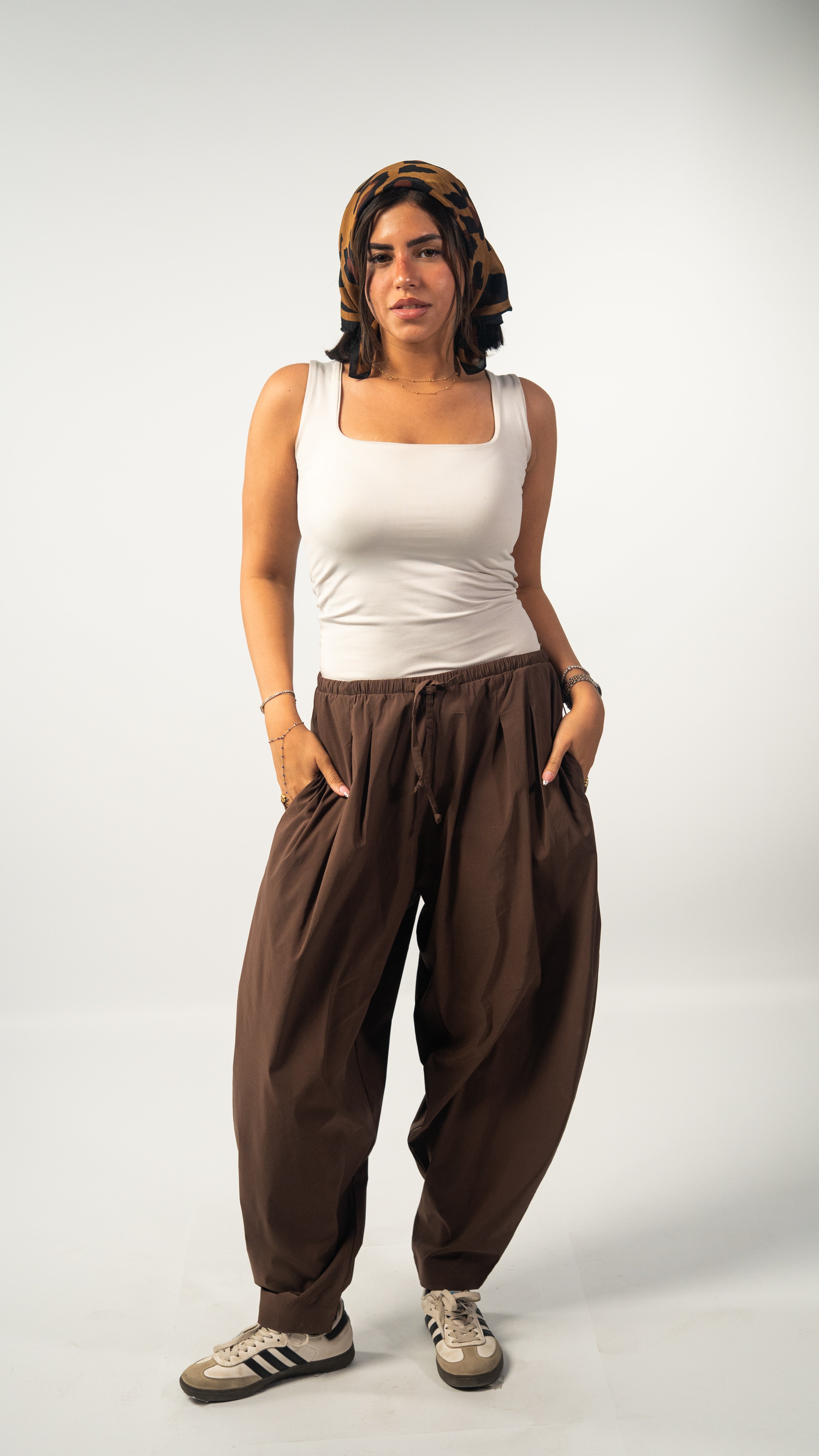 The Serene Ballon Pants - Brown