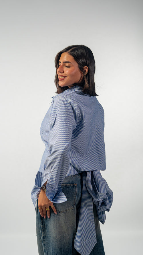 Blue Pinstripe Shirt